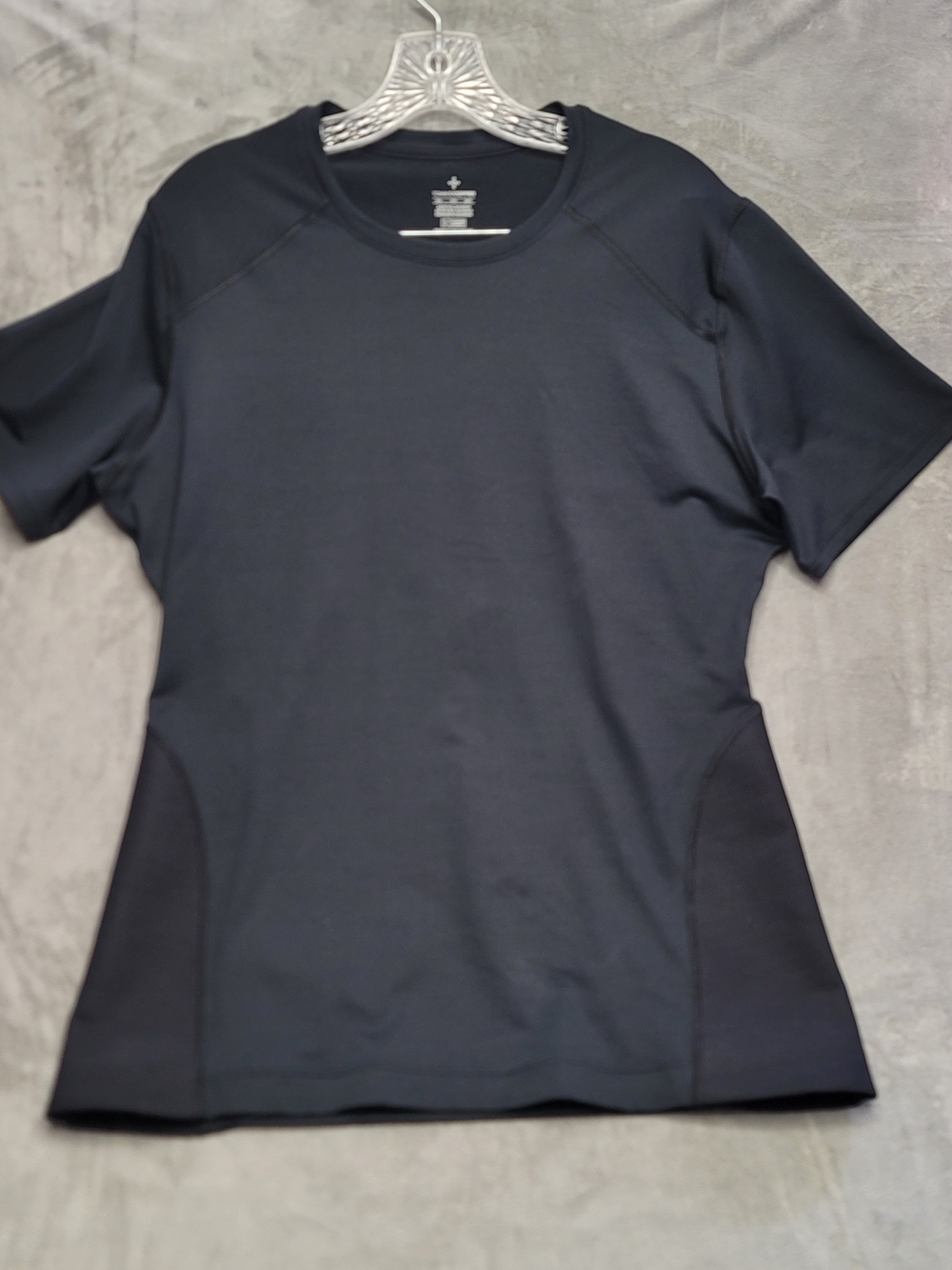 Tommie Copper Lower Back Support Compression Shirt Mens Short Sleeve Black 2XL